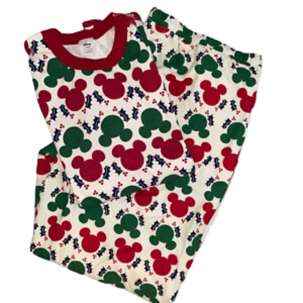 Disney Red and Green Mickey Mouse Pajama Set